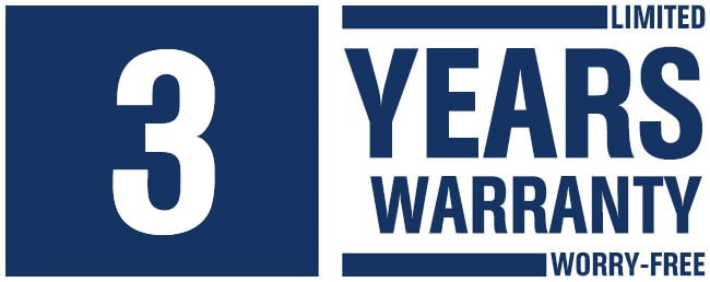 3 Years Limited Warranty