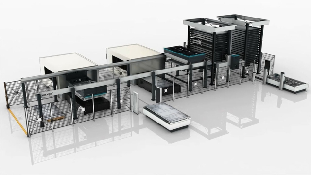 Flexible Manufacturing System with Laser Automation for Smart Factory