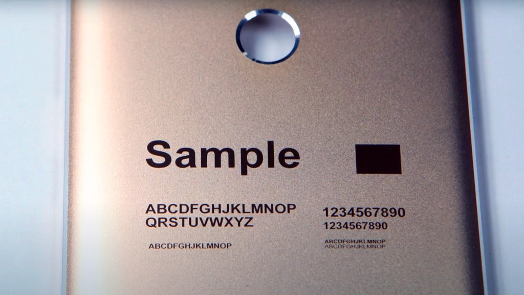 Laser Black Engraved Metal