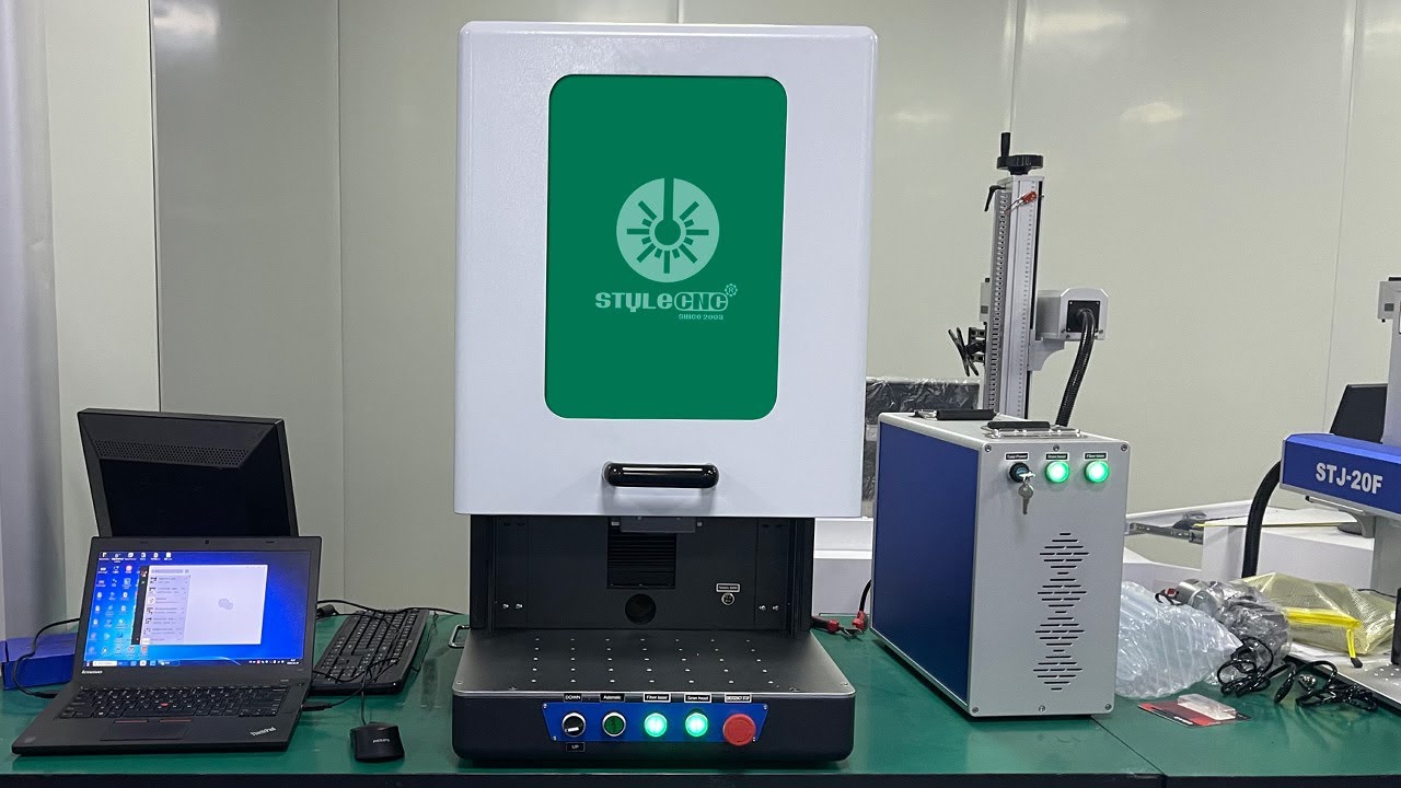 Mini grabadora láser de fibra con cubierta completamente cerrada a la venta